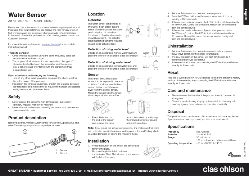Image de la première page du manuel de l'appareil DSB45