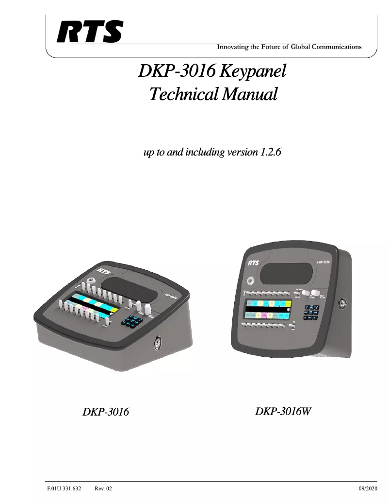 Image de la première page du manuel de l'appareil DKP-3016