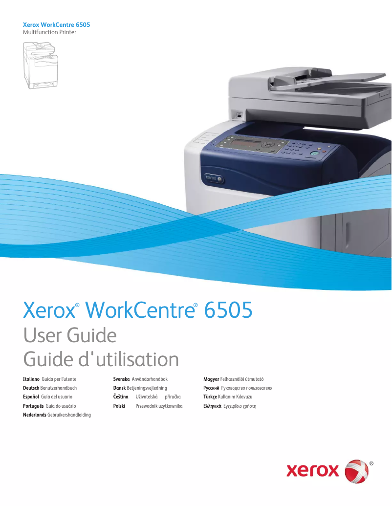 Page n°1 - Manuel utilisateur Xerox WorkCentre 6505N