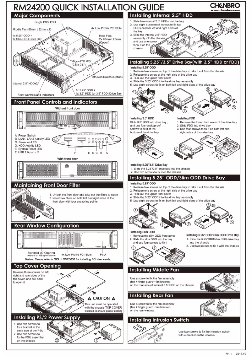 Página 1 del manual Manual de usuario Chenbro Micom RM24200-L2
