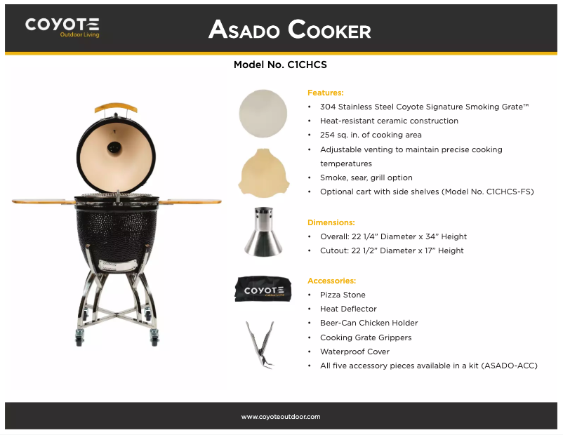 Image de la première page du manuel de l'appareil Asado C1CHCS