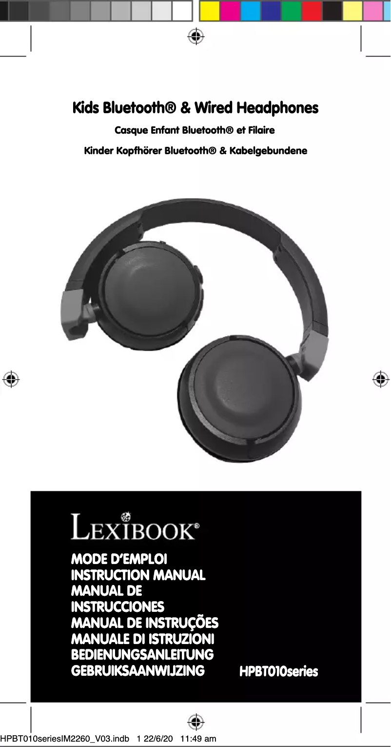 Page 1 de la notice Manuel utilisateur Lexibook HPBT010