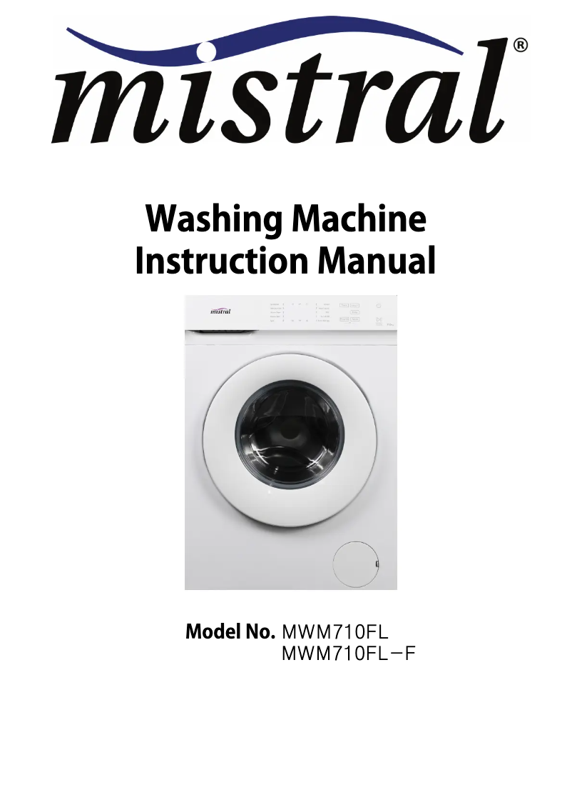 Página 1 del manual Manual de usuario Mistral MWM710FL