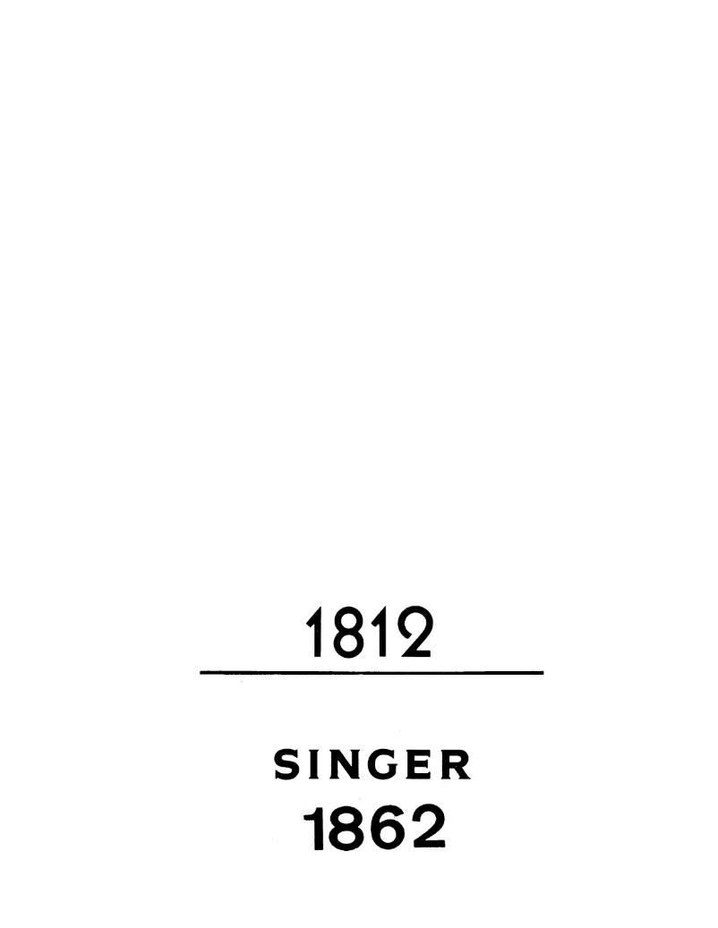 Página 1 del manual Manual de usuario Singer 1862