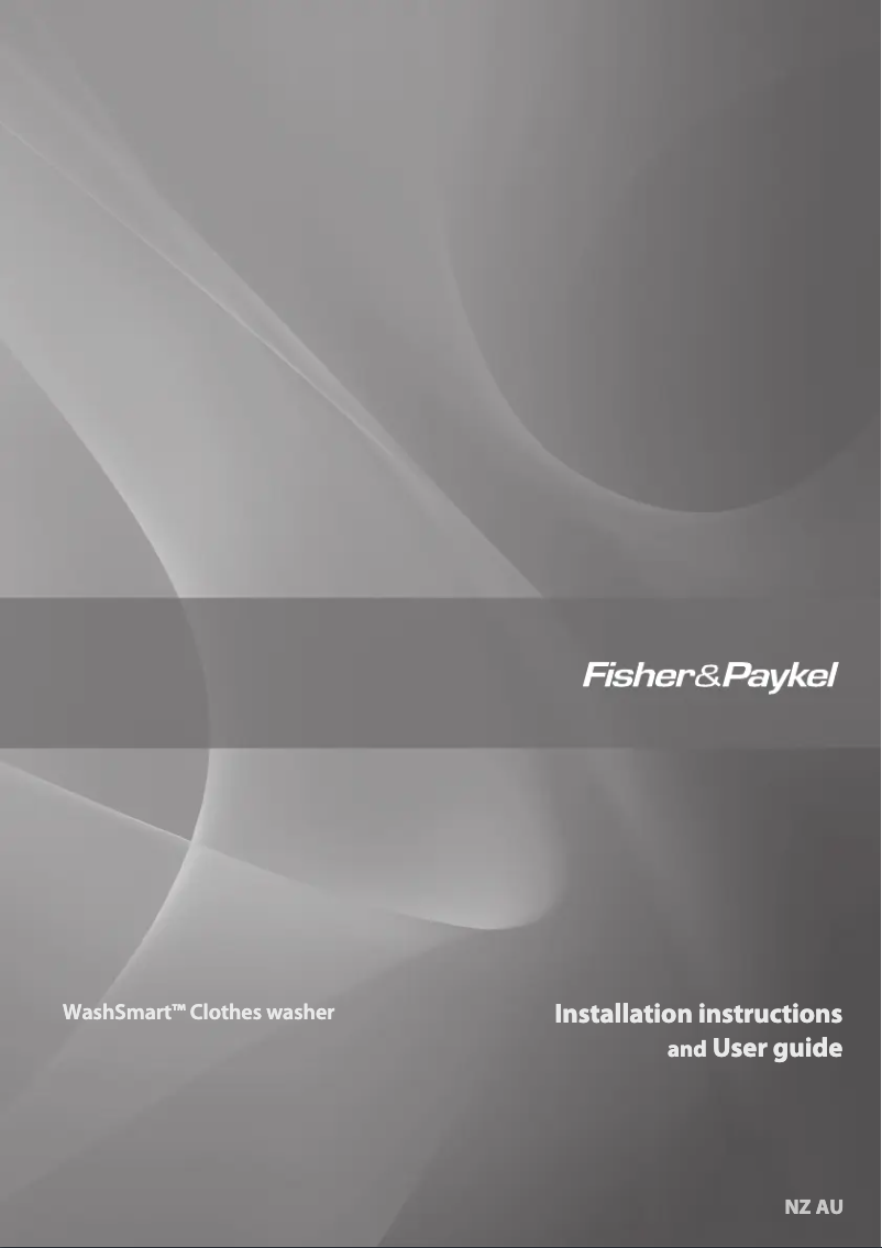 Page n°1 - Instructions / montage Fisher & Paykel WA1068G2
