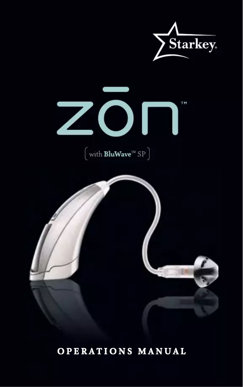 Page 1 de la notice Manuel utilisateur Starkey ZON RIC