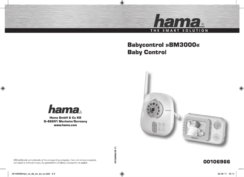 Page n°1 - Manuel utilisateur Hama BM3000
