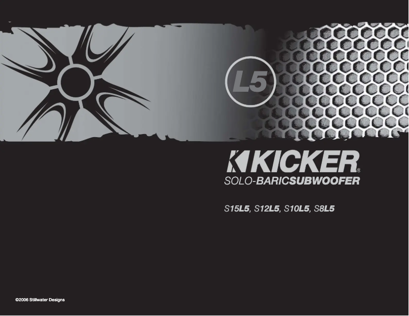 Page 1 de la notice Manuel utilisateur Kicker Solo-Baric DS10L5