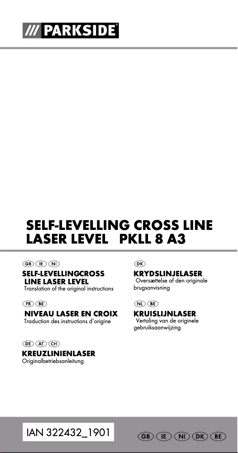 Page n°1 - Manuel utilisateur Parkside PKLL 8 A3