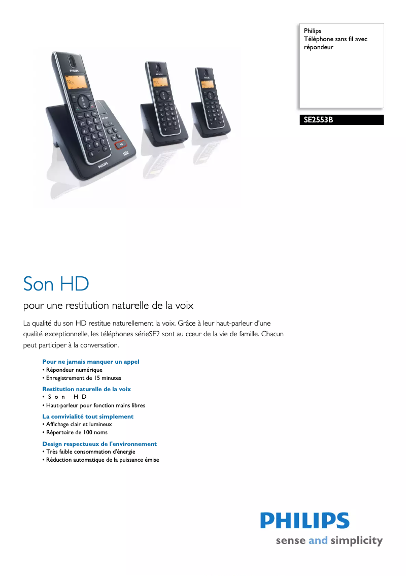 First page image of the manual for SE2553B