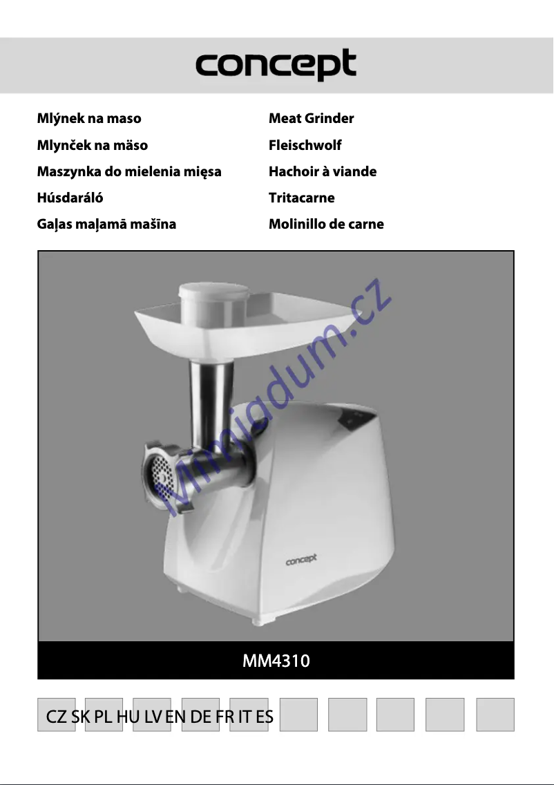 Image de la première page du manuel de l'appareil MM4310