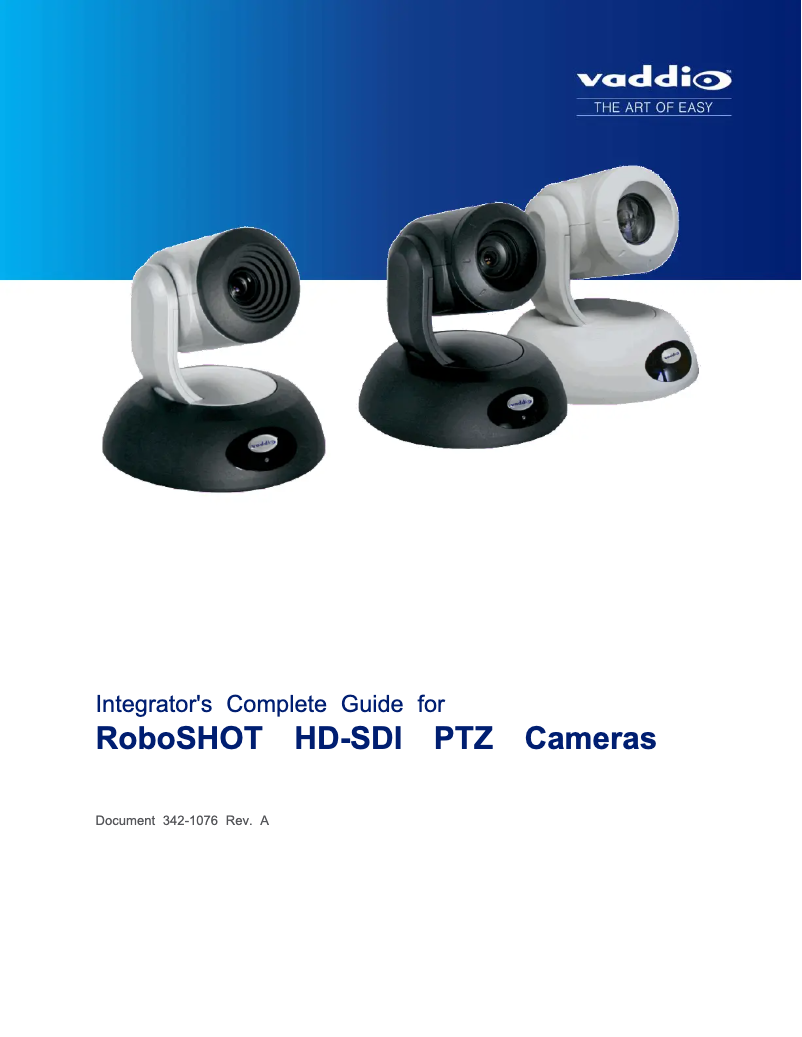 Image de la première page du manuel de l'appareil RoboSHOT 12 HD-SDI