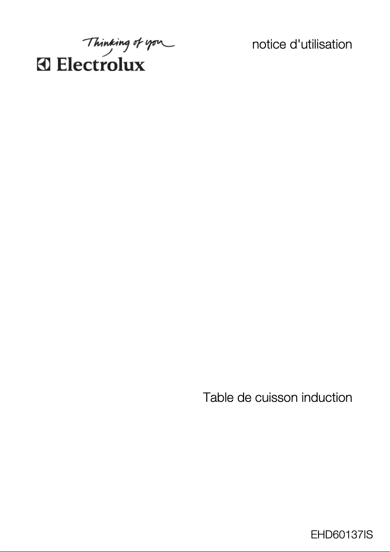 Page 1 de la notice Manuel utilisateur Electrolux EHD60137IS