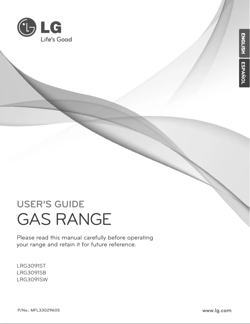 Page n°1 - Manuel d'utilisation et d'entretien LG LRG3091SB