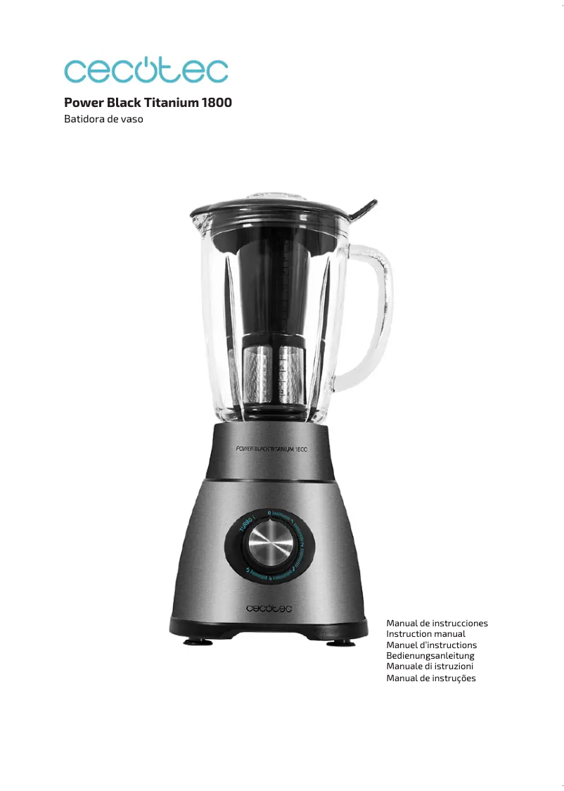 Page n°1 - Manuel utilisateur Cecotec Power Black Titanium 1800