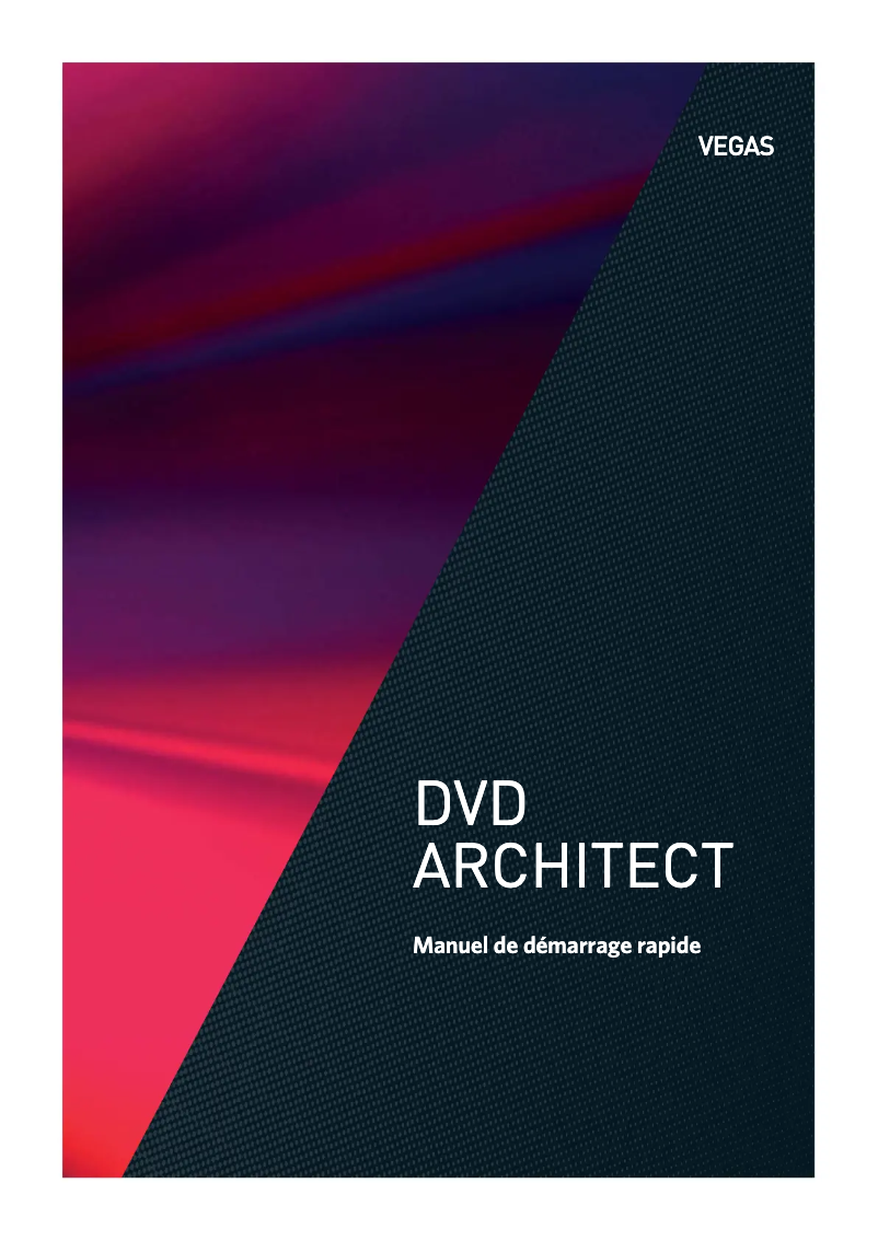 Page n°1 - Manuel utilisateur Sony Vegas DVD Architect