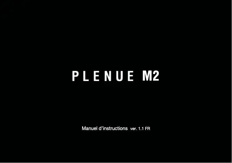 Image de la première page du manuel de l'appareil Plenue M2
