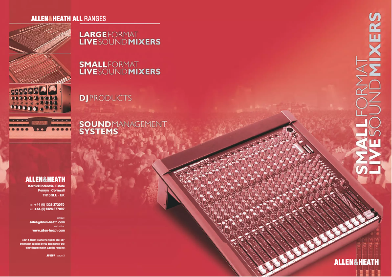 Page n°1 - Brochure Allen & Heath MixWizard3 12M