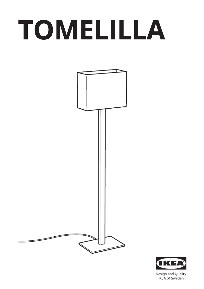 Page 1 de la notice Manuel utilisateur Ikea TOMELILLA 504.693.73