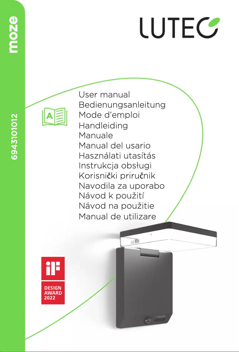Page 1 de la notice Manuel utilisateur Lutec Moze