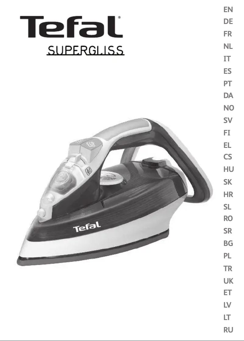 Page n°1 - Manuel utilisateur Tefal Supergliss FV3830E0