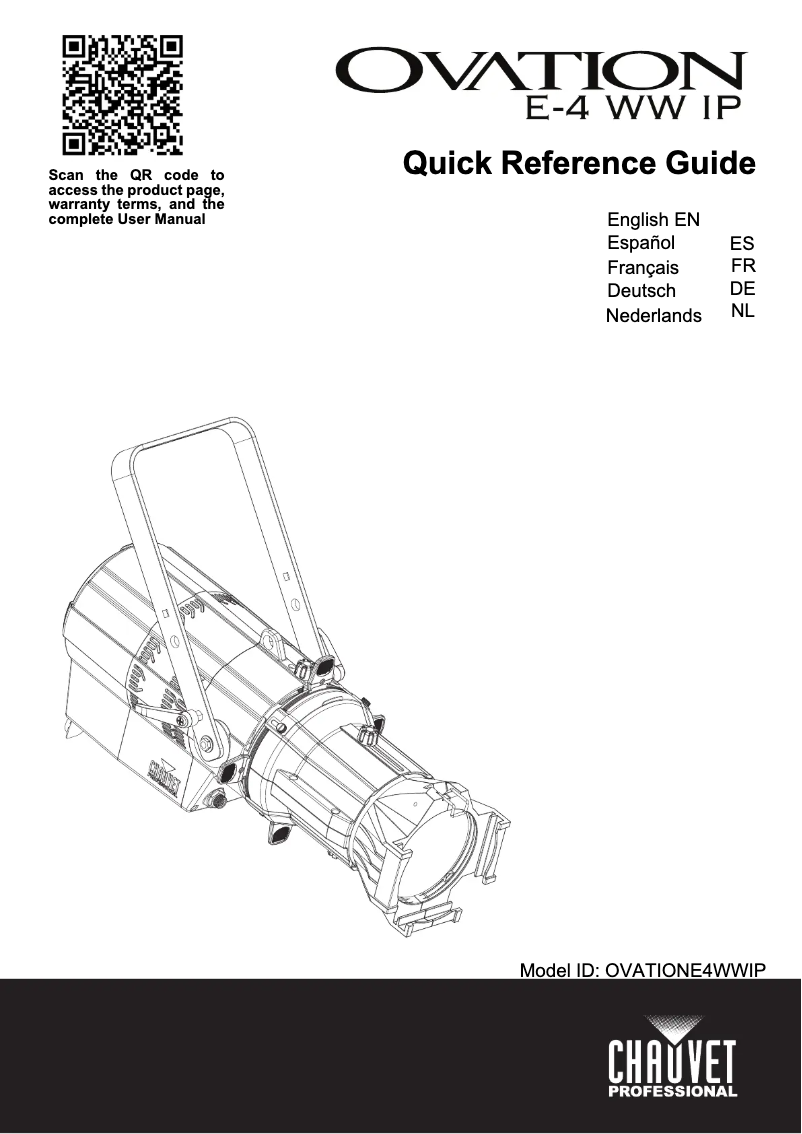 Image de la première page du manuel de l'appareil Ovation E-4WW IP