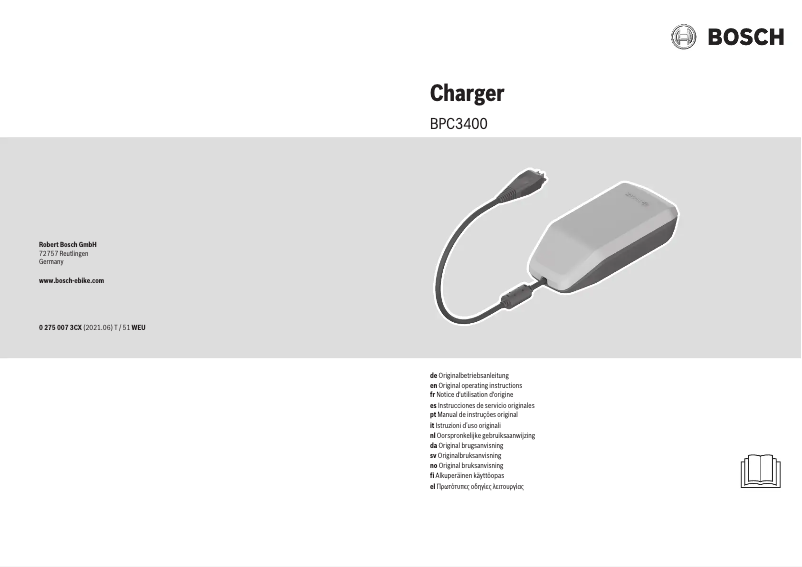 Page 1 de la notice Manuel utilisateur Bosch BPC3400