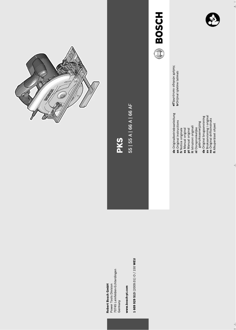 Página 1 del manual Manual de usuario Bosch PKS 55