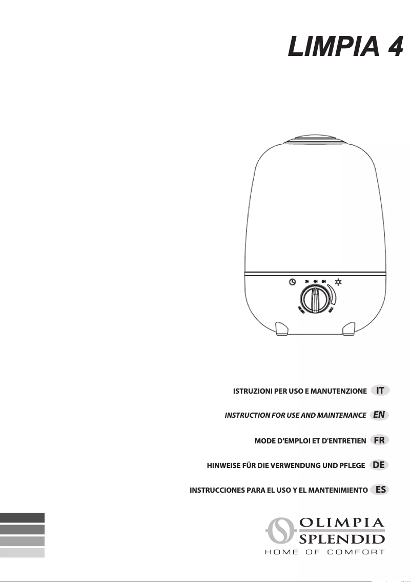 Page 1 de la notice Manuel utilisateur Olimpia Splendid Limpia 4