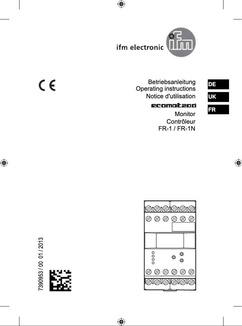 Page n°1 - Manuel utilisateur IFM DD2510