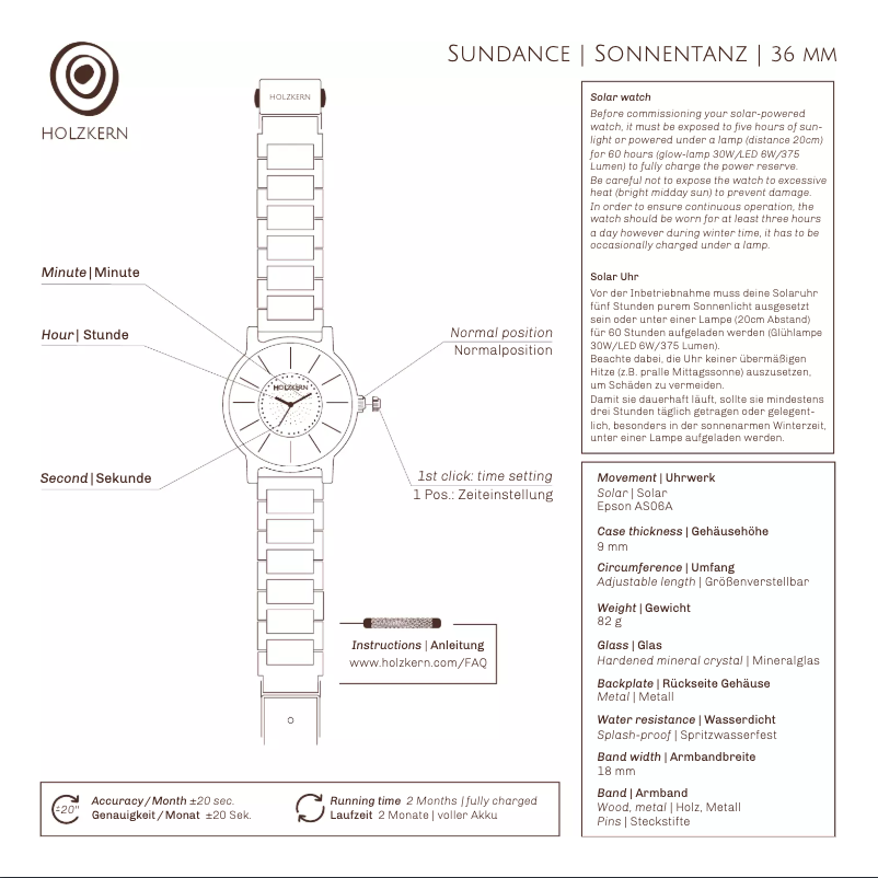 Page n°1 - Manuel utilisateur Holzkern Solarium