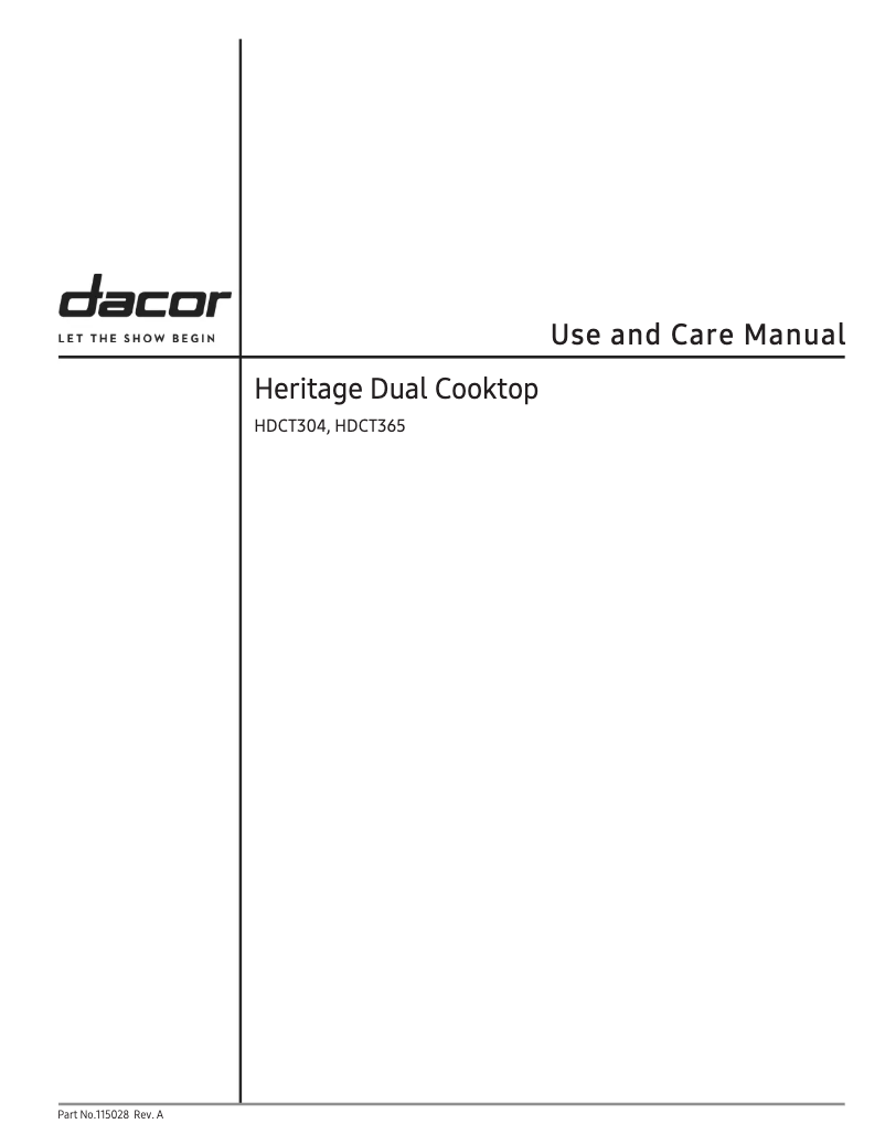 Image de la première page du manuel de l'appareil HDCT304