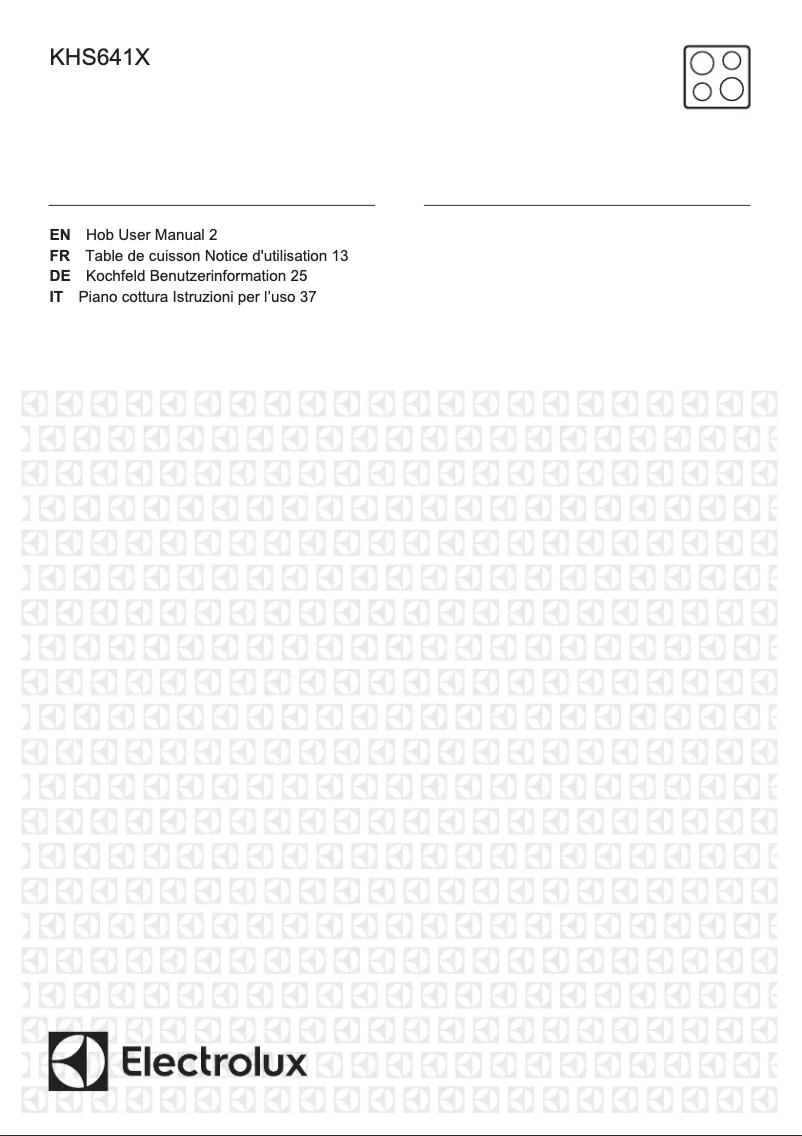 Page 1 de la notice Manuel utilisateur Electrolux KHS641X