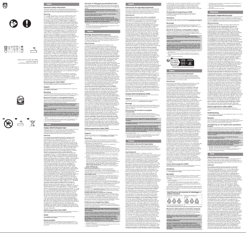 Page 1 de la notice Manuel utilisateur Philips Series 9000 MG9530