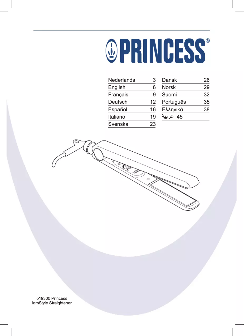 Page 1 de la notice Manuel utilisateur Princess 519300