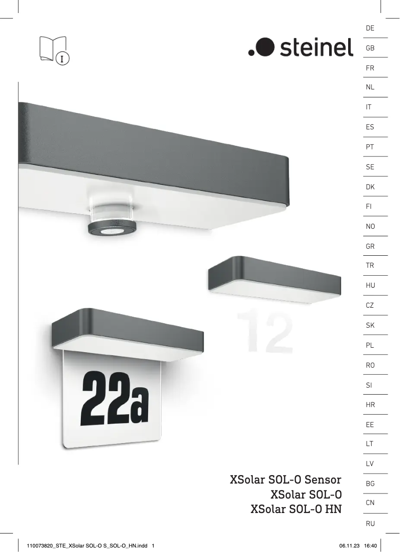 Página 1 del manual Manual de usuario Steinel Xsolar SOL-O S