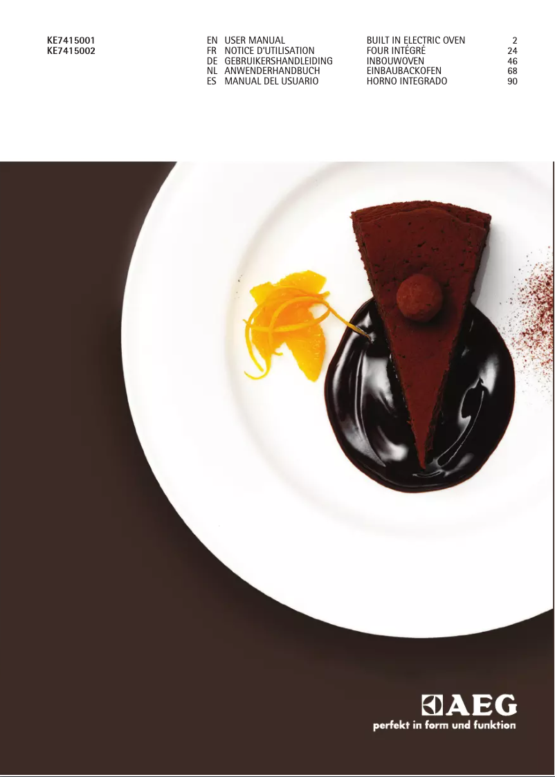 Image de la première page du manuel de l'appareil KE7415001M