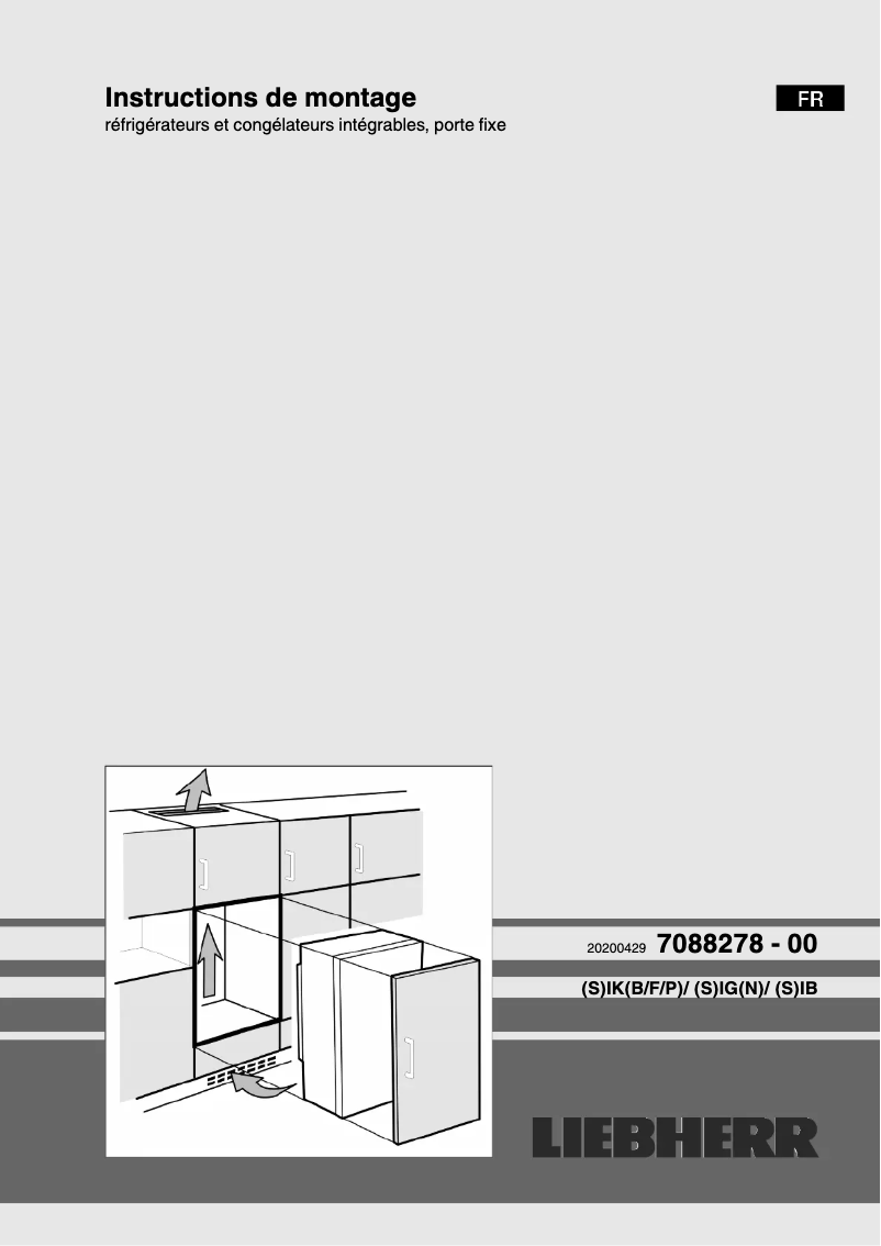 Page n°1 - Guide d'installation Liebherr SIGN 2756