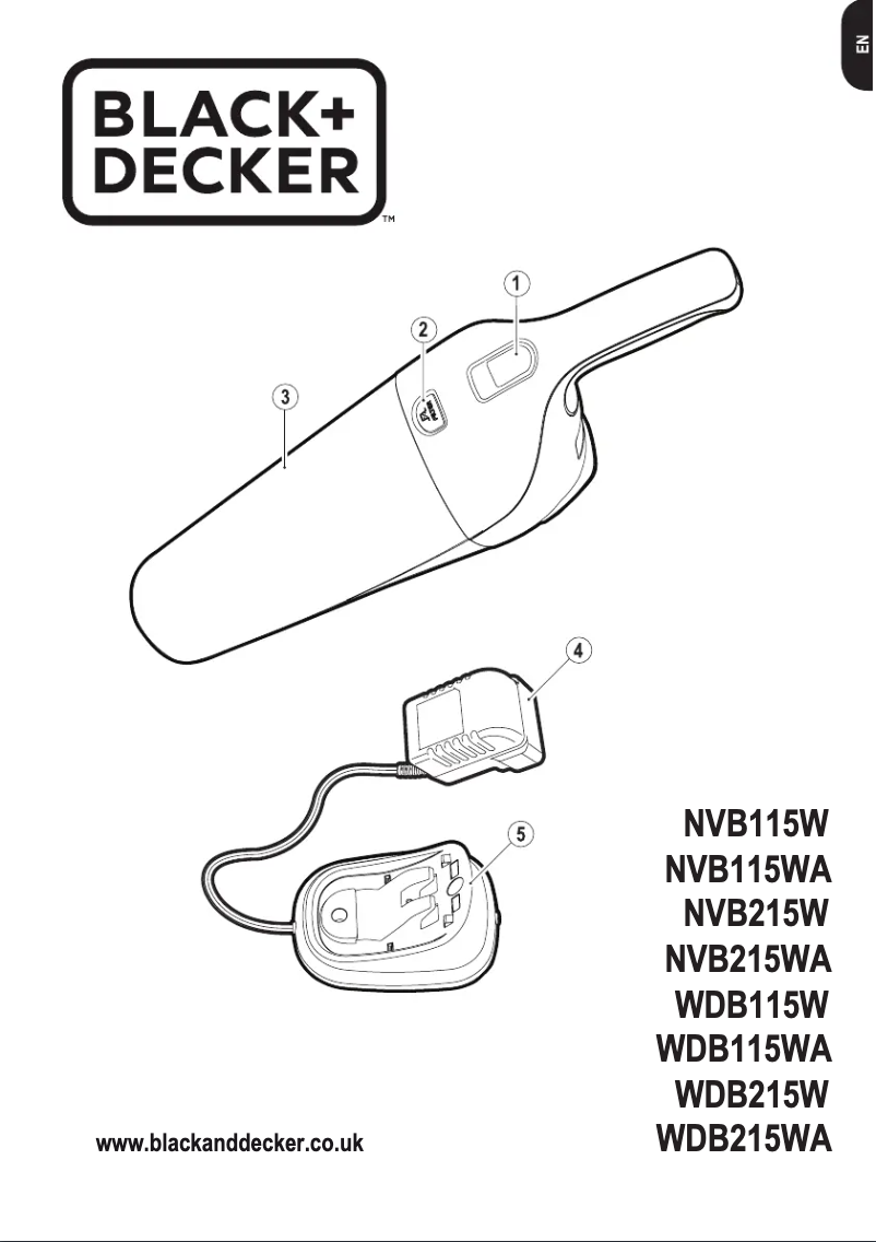 Page 1 de la notice Manuel utilisateur Black & Decker NVB215WA