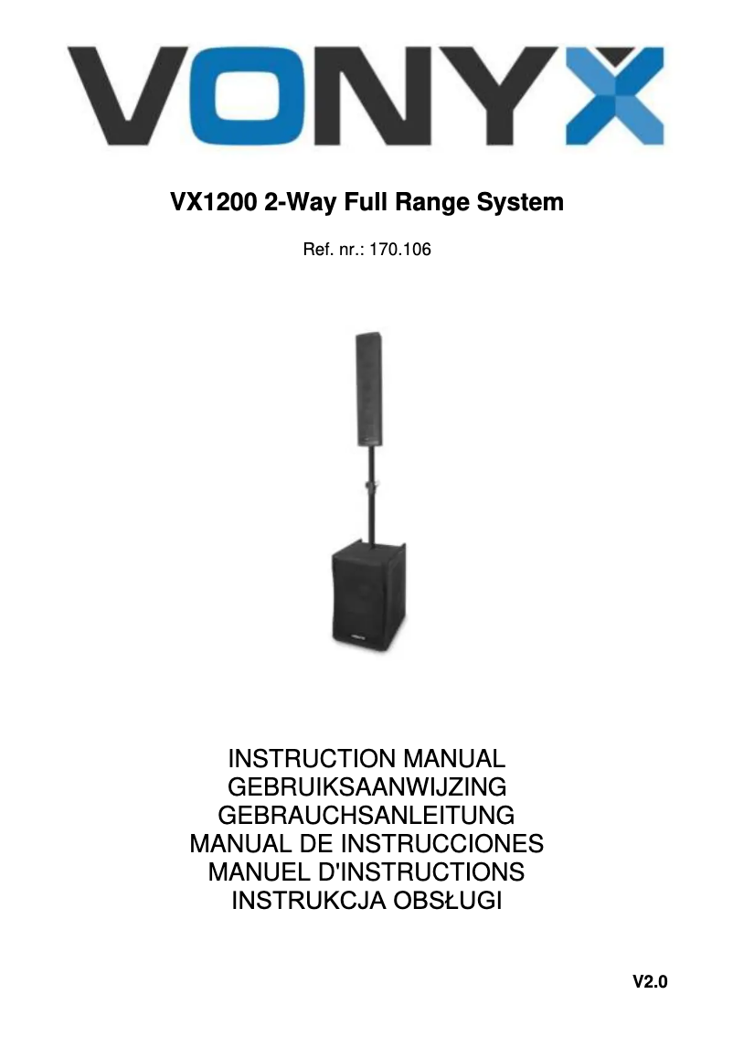 Página 1 del manual Manual de usuario Vonyx VX1200