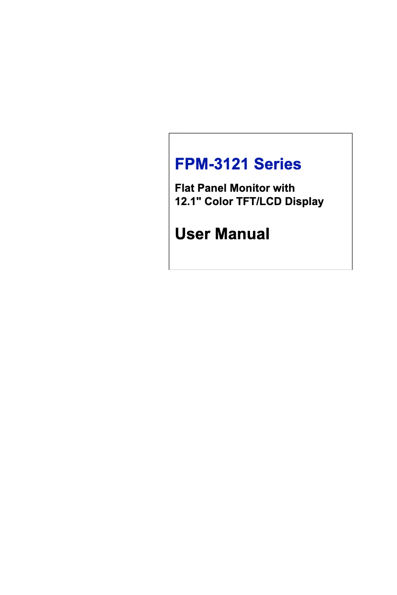 Imagen de la primera página del manual del dispositivo FPM-3121