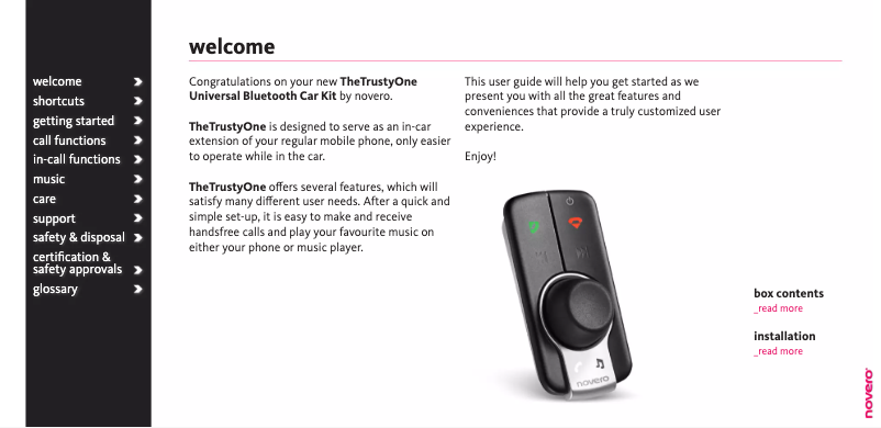 Image de la première page du manuel de l'appareil The Trusty One