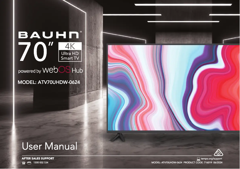 Image de la première page du manuel de l'appareil ATV70UHDW-0624