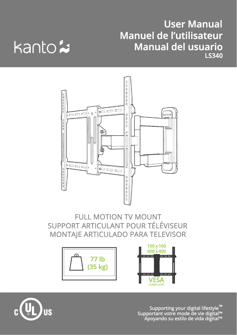 Page 1 de la notice Manuel utilisateur Kanto LS340