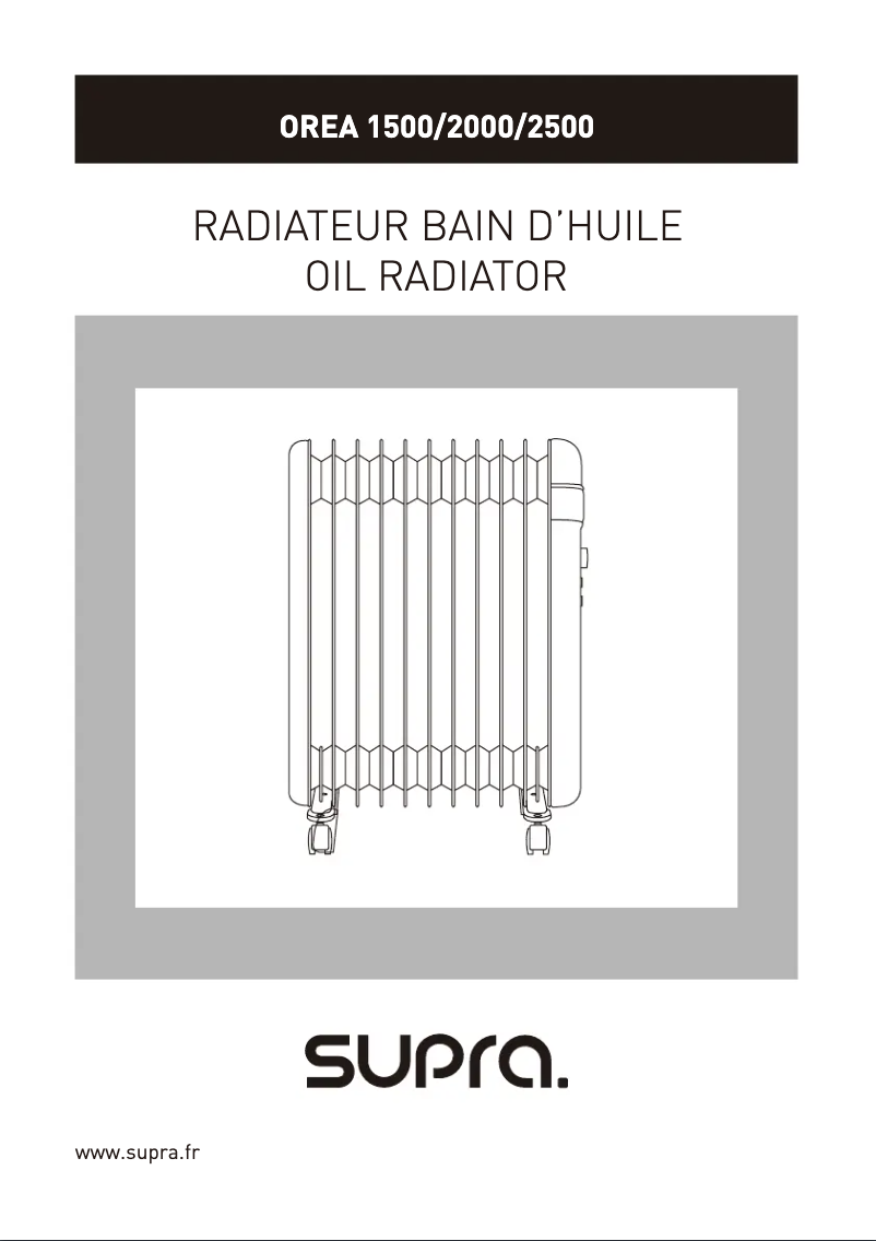 Page 1 de la notice Manuel utilisateur Supra OREA 1500