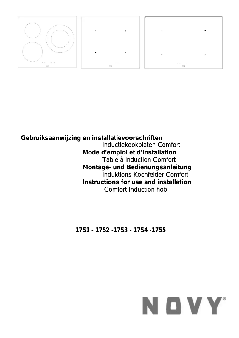 Page 1 de la notice Manuel utilisateur Novy 1753