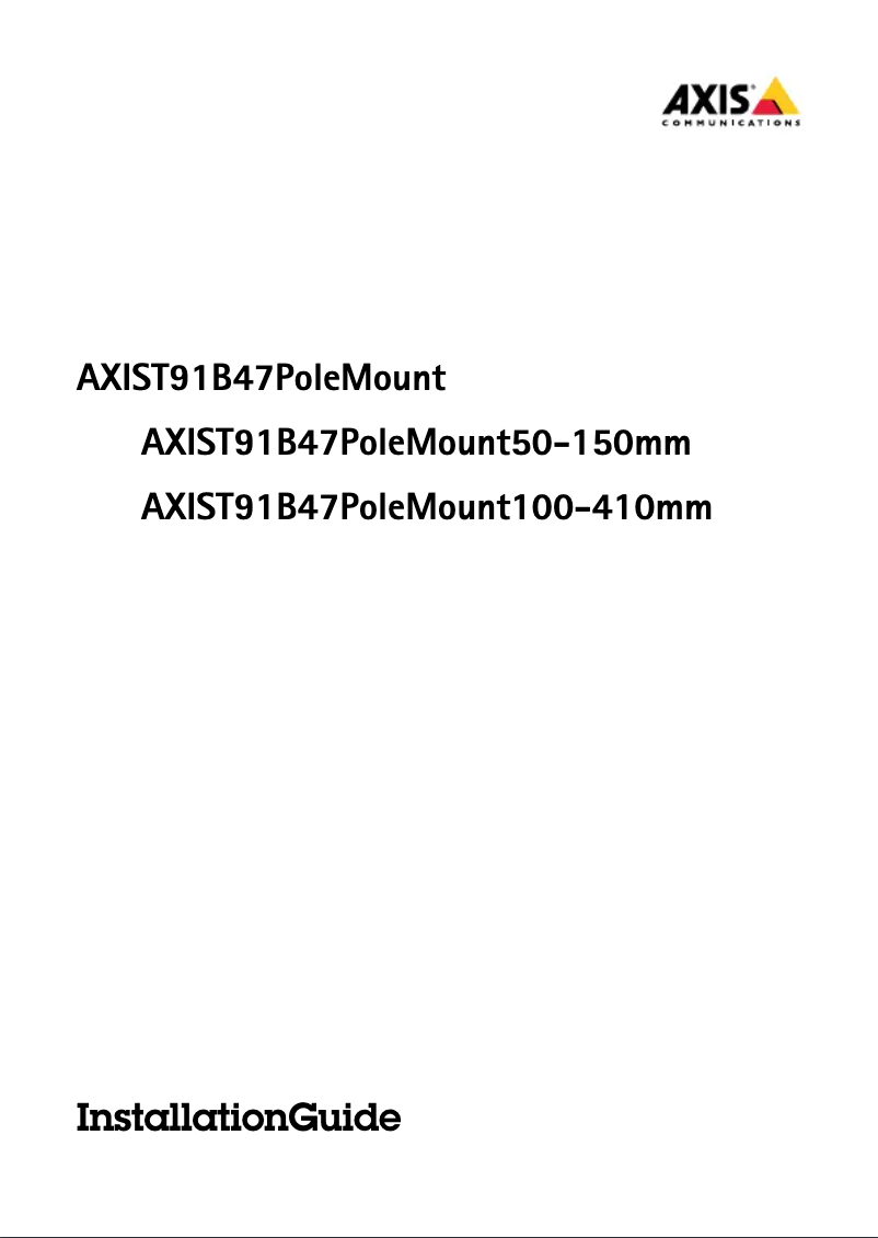 Page 1 de la notice Manuel utilisateur Axis T91B47