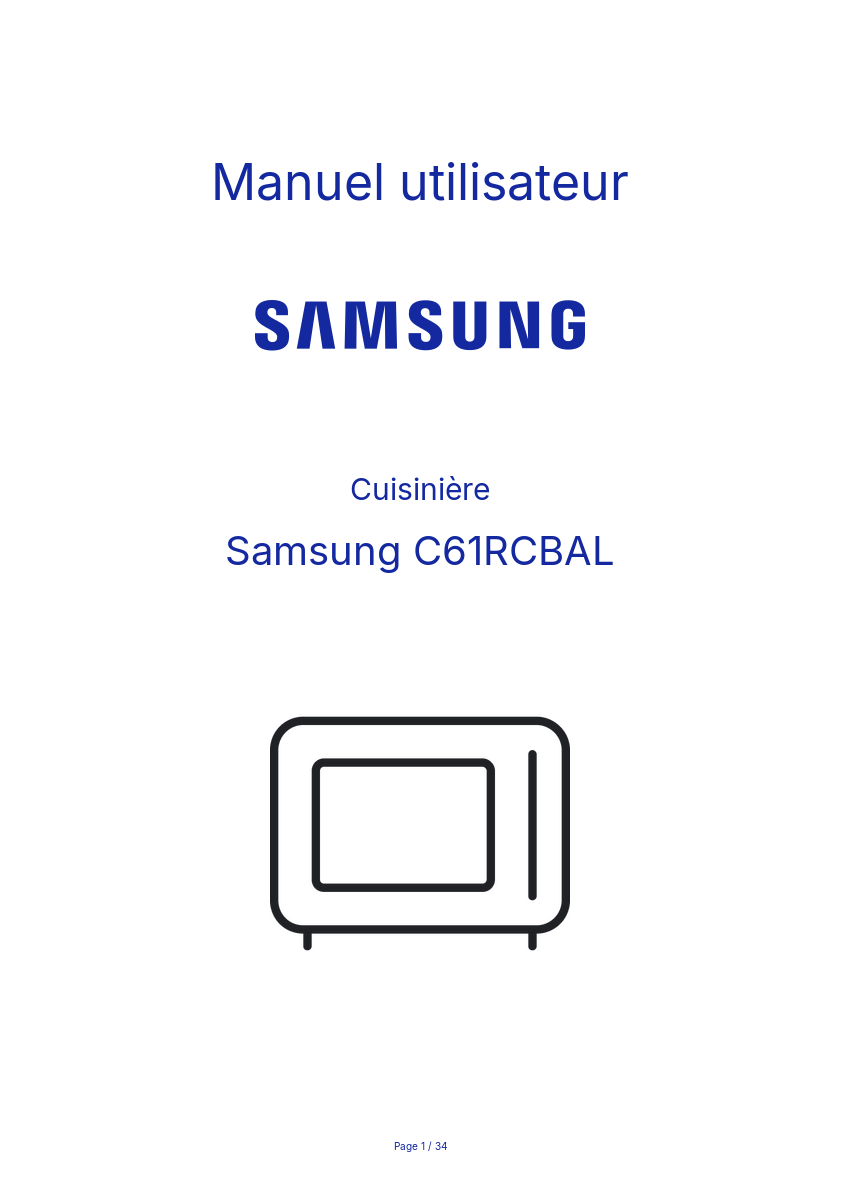 Page n°1 - Manuel utilisateur Samsung C61RCBAL