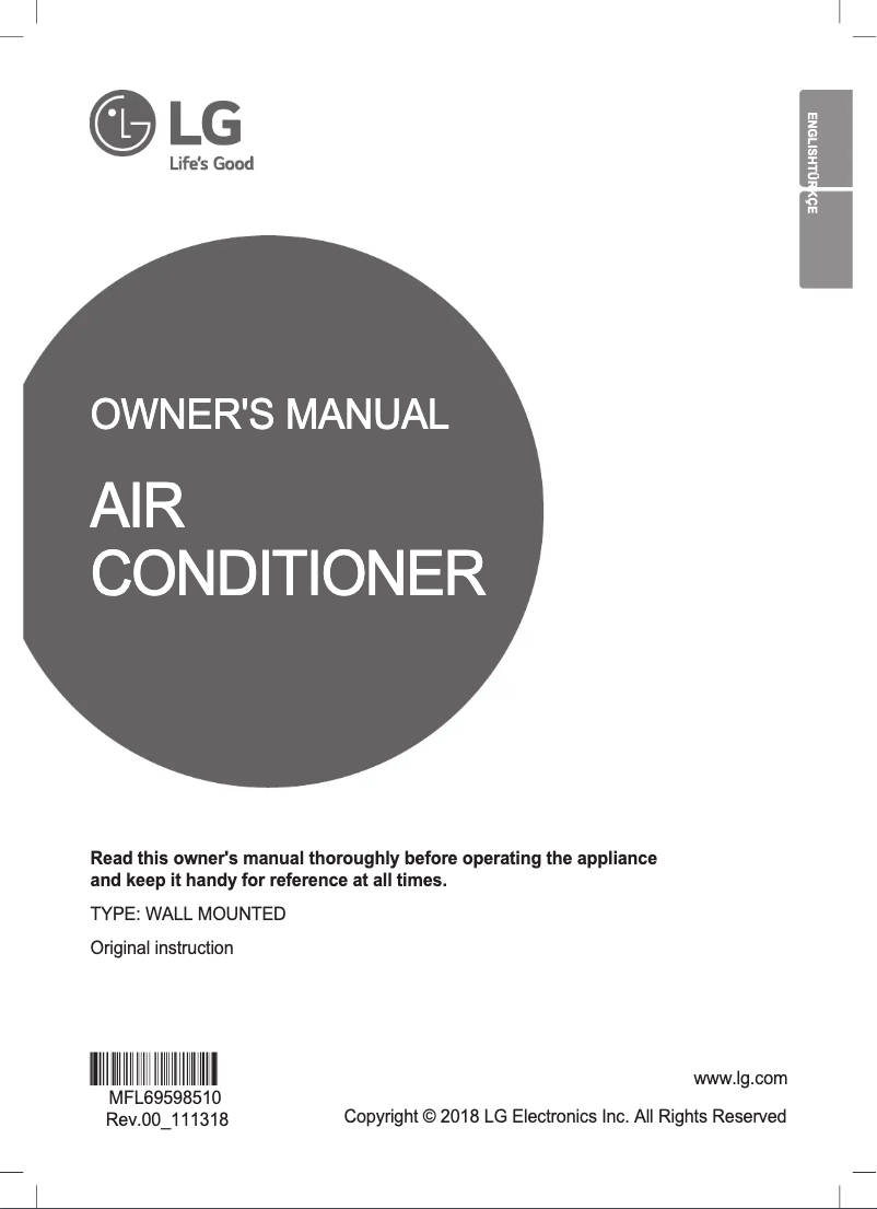 Página 1 del manual Manual de usuario LG AMNW09GSJR0
