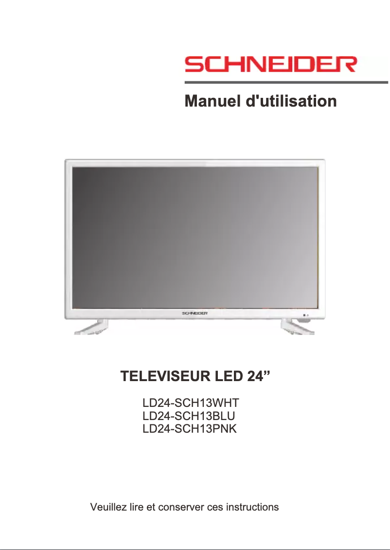 Page 1 de la notice Manuel utilisateur Schneider LD24-SCH13BLU